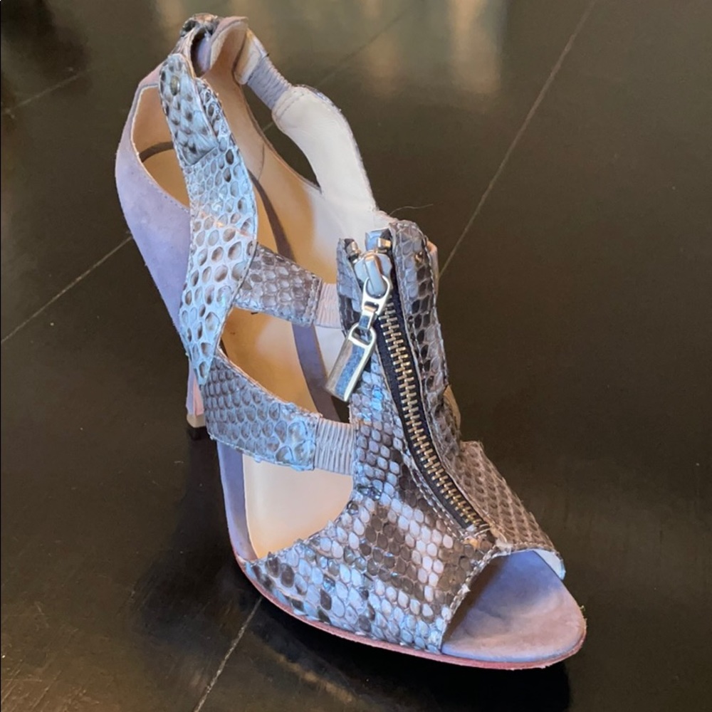 Women’s suede and snakeskin shoe